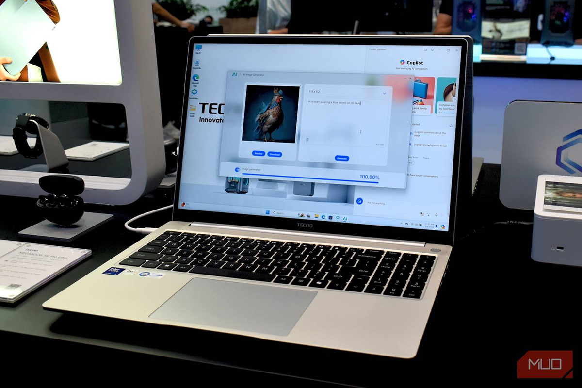 Tecno Megabook T16 Pro Ultra có nhiều tính năng AI tiên tiến